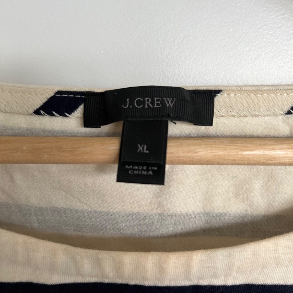 J. Crew Ruffle-Sleeve Striped Top - Picture 3 of 5
